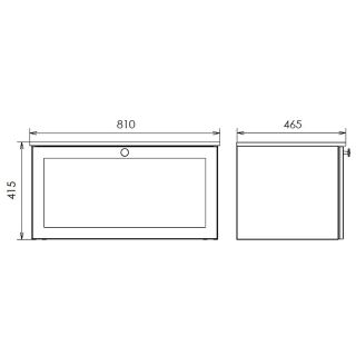 Тумба с раковиной Comforty Ереван 00-00014864 80 см Серый шелк